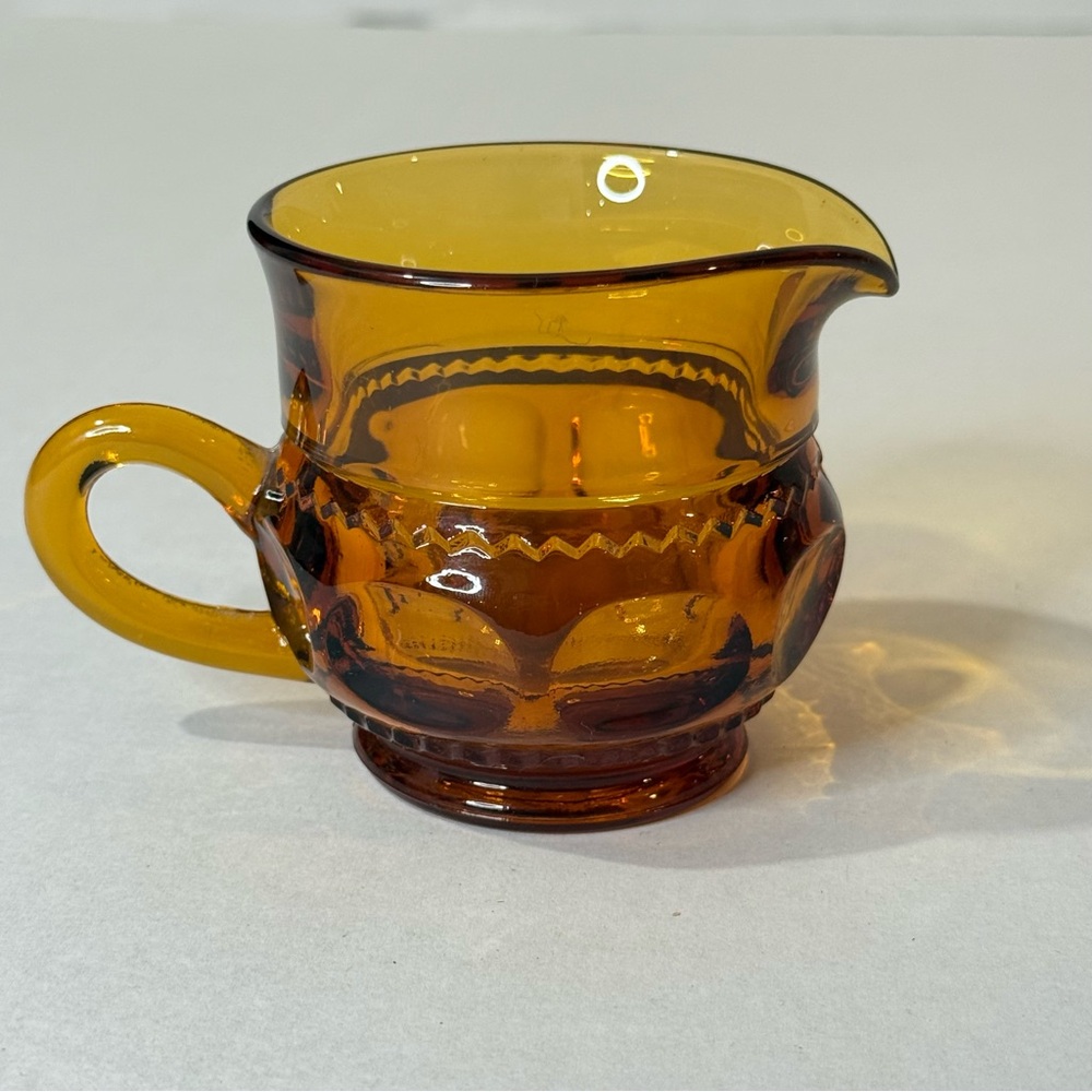Indiana Glass Vintage Amber Creamer Mid-Century